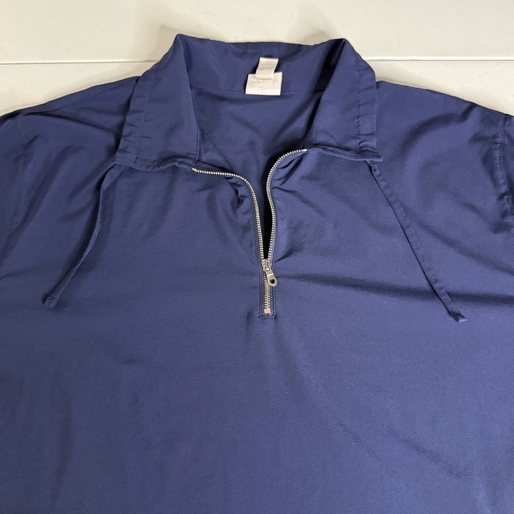 Weekends by Chico’s 1/4 Zip Jacket Sporty Pullover Navy Women’s 12 (Chico’s 2) - Picture 5 of 14